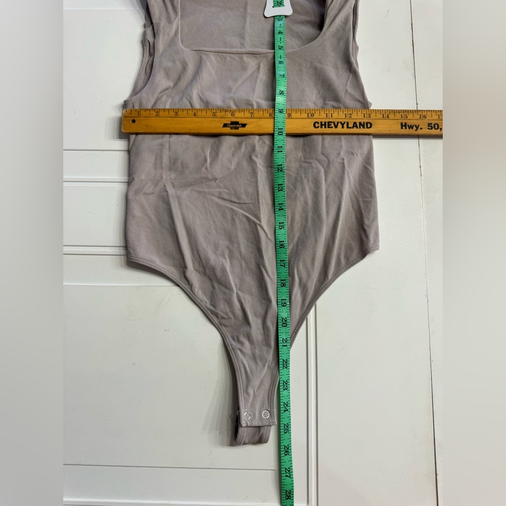 Intimately Free People Bodysuit Square Neck Sleeveless Gray Women’s Size M/L - Picture 4 of 5